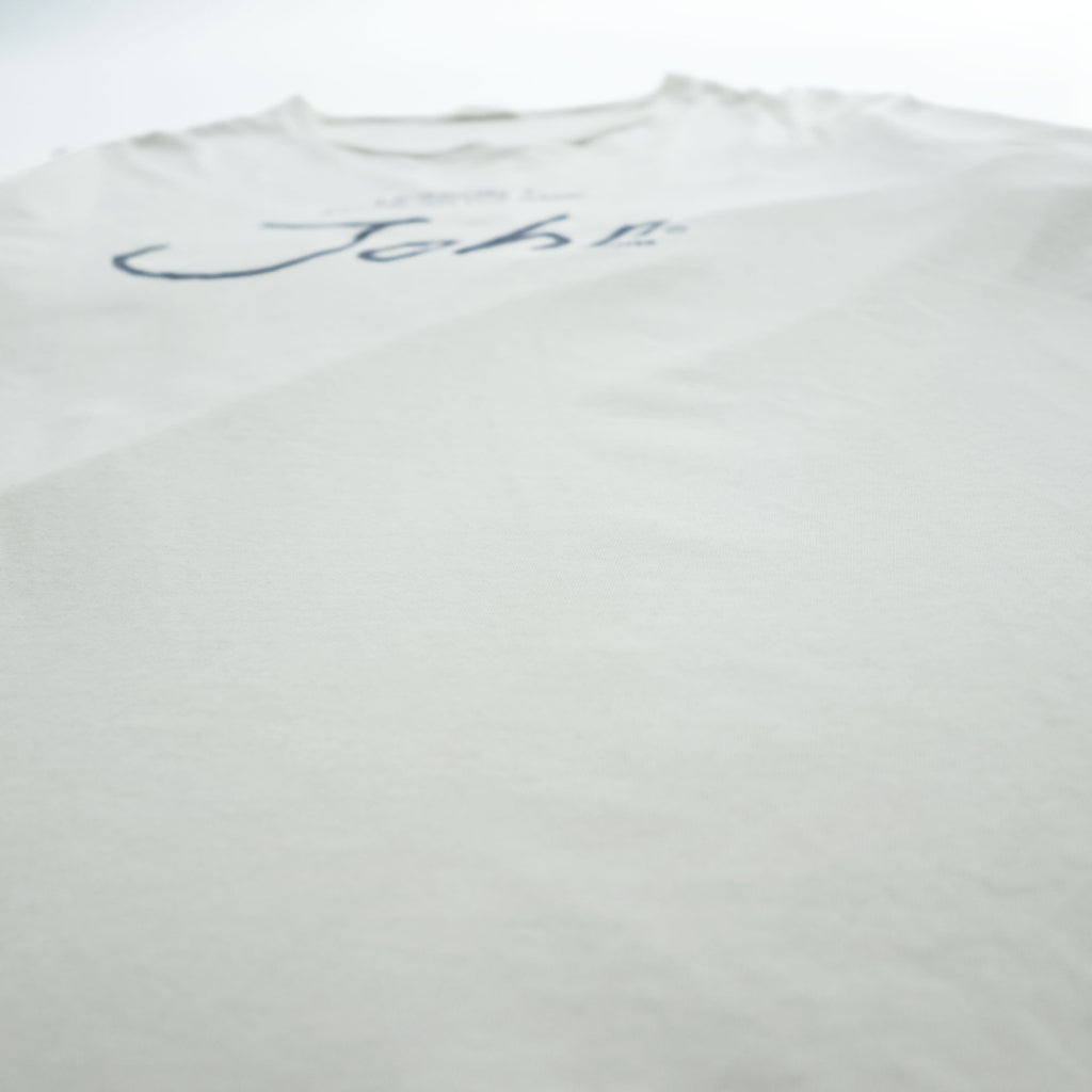 John UNDERCOVER 日本製 プリント Tシャツ XL ホワイト LESSON 1 ESTABLISH THE NAME JUL3802