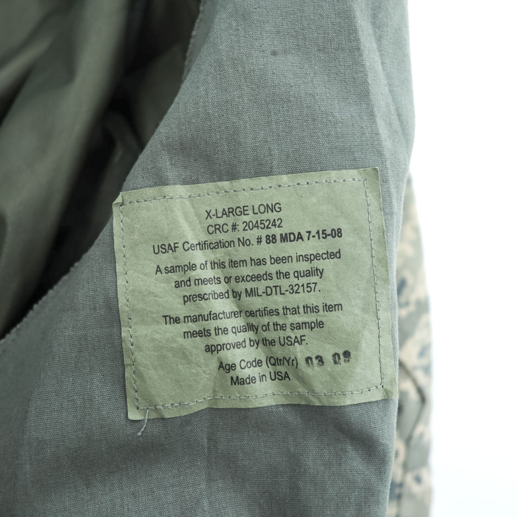 USAF APECS ABU Gore-Tex Parka Digital Tiger Camo Propper Made in USA XL Long