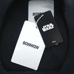 BOWWOW 日本製 ダメージ加工 リバースウィーブ スウェット トレーナー L ブラック フロッキープリント STAR WARS ヨーダ YODA