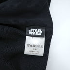 BOWWOW 日本製 ダメージ加工 リバースウィーブ スウェット トレーナー L ブラック フロッキープリント STAR WARS ヨーダ YODA