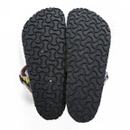 BIRKENSTOCK ドイツ製 ギゼ Gizeh トング サンダル 25cm グリーン イエロー 総柄 EVAソール