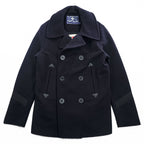 Rugby by RALPH LAUREN Pea Coat L Navy, Melton Wool,  Chin Strap, Royal Army Clothing Department