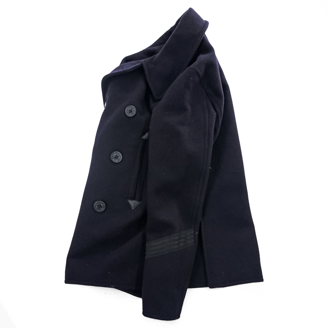 Rugby by RALPH LAUREN Pea Coat L Navy, Melton Wool,  Chin Strap, Royal Army Clothing Department