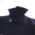 Rugby by RALPH LAUREN Pea Coat L Navy, Melton Wool,  Chin Strap, Royal Army Clothing Department