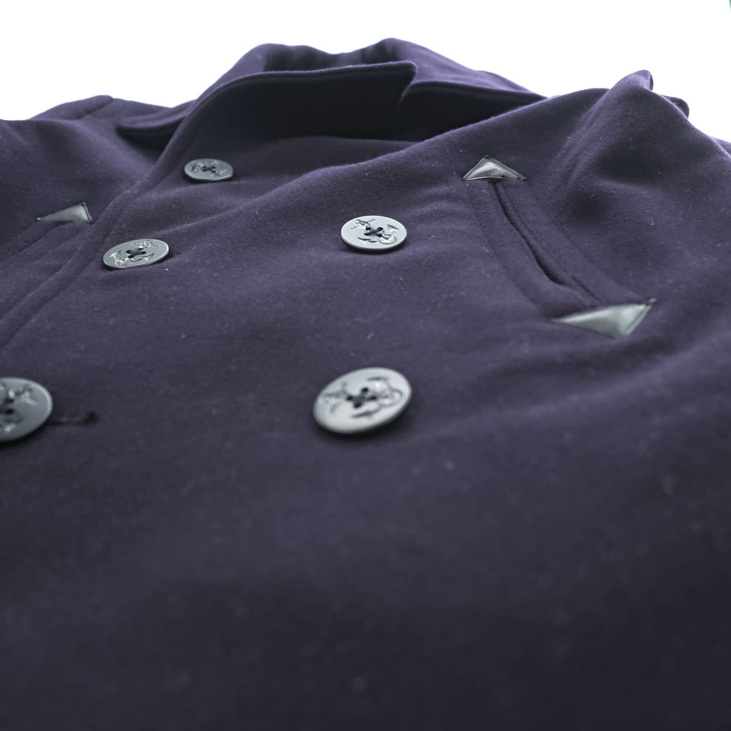 Rugby by RALPH LAUREN Pea Coat L Navy, Melton Wool,  Chin Strap, Royal Army Clothing Department