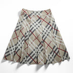 BURBERRY LONDON ノバチェック プリーツ スカート M ベージュ 日本製