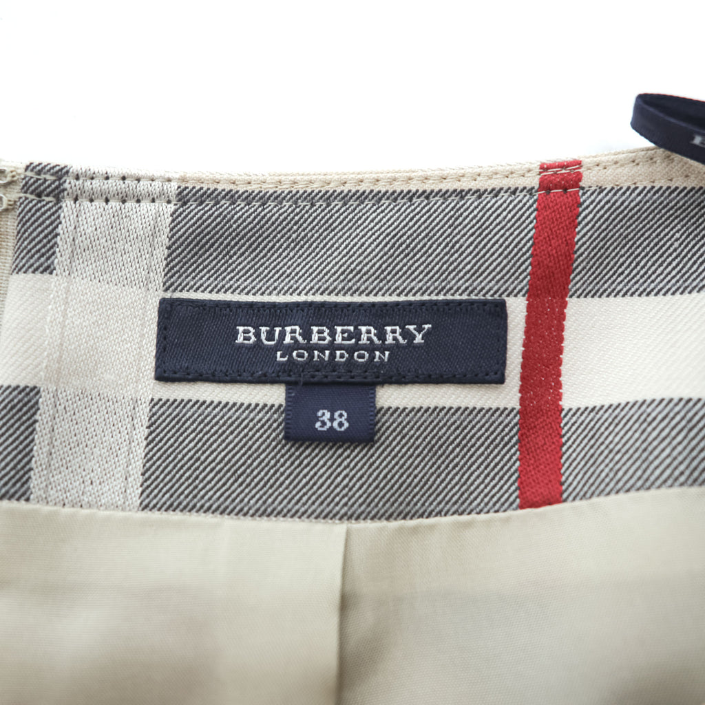 BURBERRY LONDON ノバチェック プリーツ スカート M ベージュ 日本製