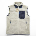 Patagonia クラシック レトロX Classic Retro X ボア フリースベスト M ナチュラル ホワイト ブルー 未使用品 23048