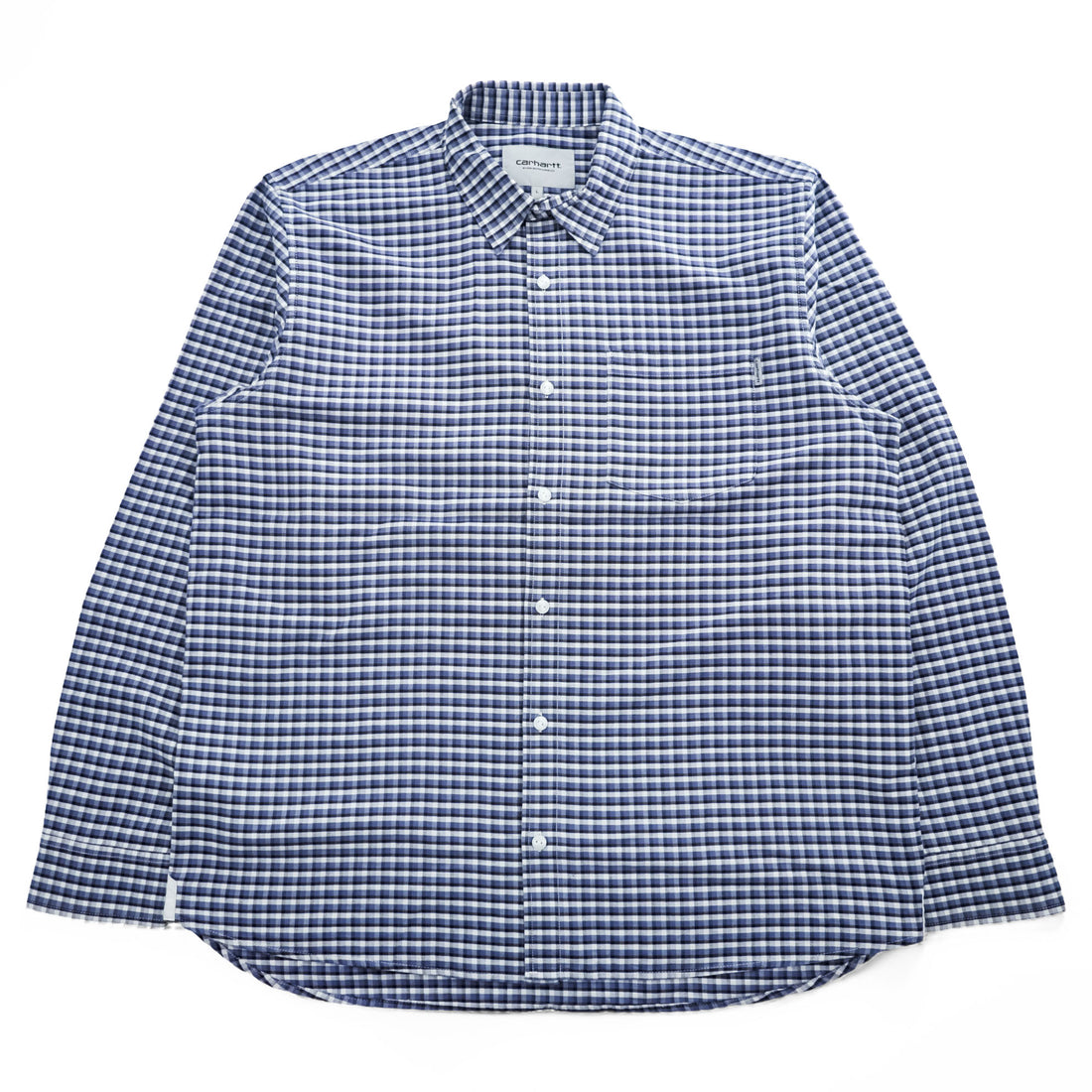 Carhartt WIP Lemming Checked Long Sleeve Shirt Blue L I024138