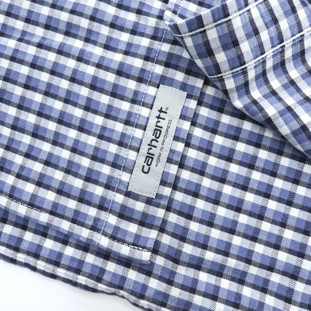 carhartt WIP 長袖 チェックシャツ L ブルー L/S LEMMING SHIRT 胸ポケット I024138
