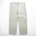 Rhythm Customs Linen Cotton Pants Off White Relaxed Straight Leg Button Fly Casual Trousers