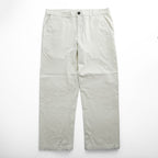 Rhythm Customs Linen Cotton Pants Off White Relaxed Straight Leg Button Fly Casual Trousers