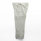 Rhythm Customs Linen Cotton Pants Off White Relaxed Straight Leg Button Fly Casual Trousers