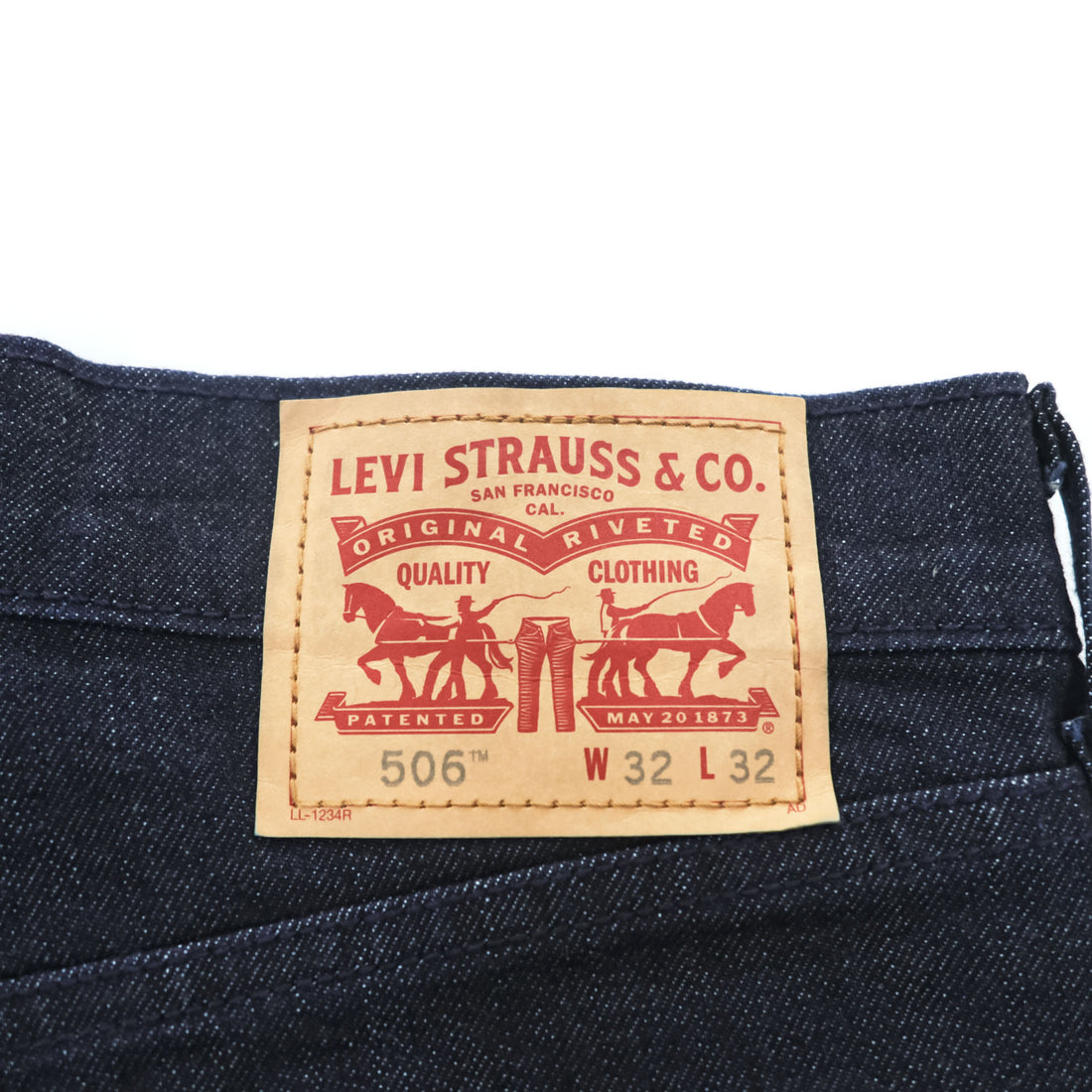 Levi's 506 Indigo Denim Jeans Straight Zip Fly W32 L32 Dark Wash Men's