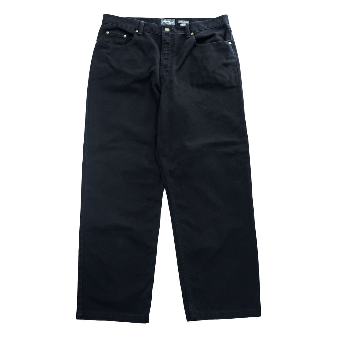 Eddie Bauer 90s Vintage Denim Pants Jeans, Size L, Black, Relaxed Fit