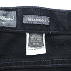 Eddie Bauer 90s Vintage Denim Pants Jeans, Size L, Black, Relaxed Fit