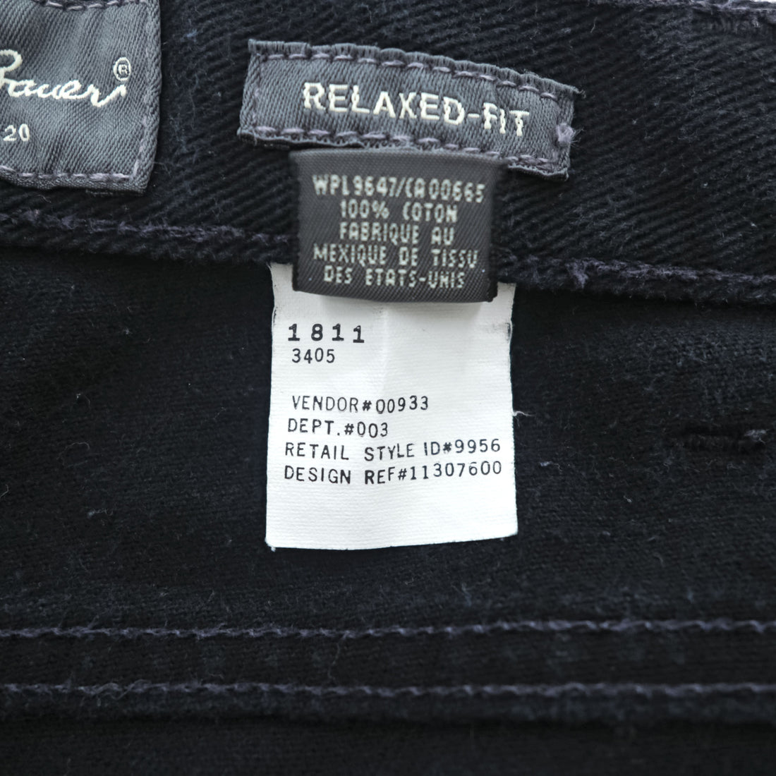Eddie Bauer 90s Vintage Denim Pants Jeans, Size L, Black, Relaxed Fit