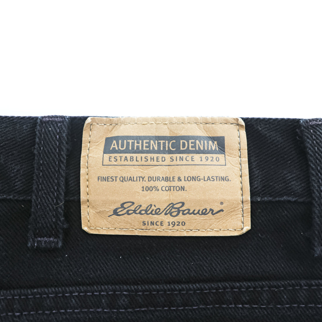 Eddie Bauer 90s Vintage Denim Pants Jeans, Size L, Black, Relaxed Fit