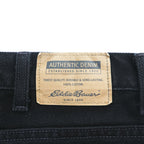 Eddie Bauer 90s Vintage Denim Pants Jeans, Size L, Black, Relaxed Fit