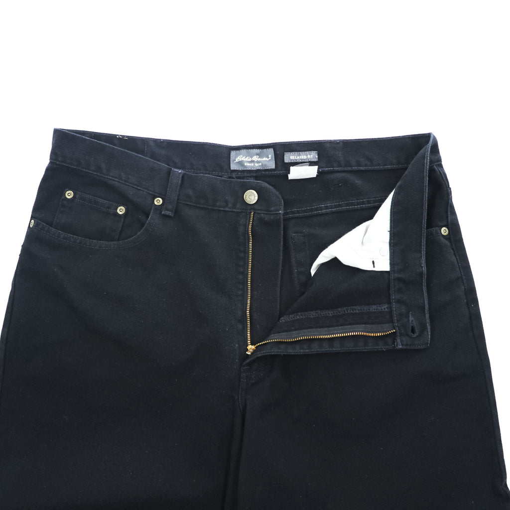 Eddie Bauer 90s Vintage Denim Pants Jeans, Size L, Black, Relaxed Fit