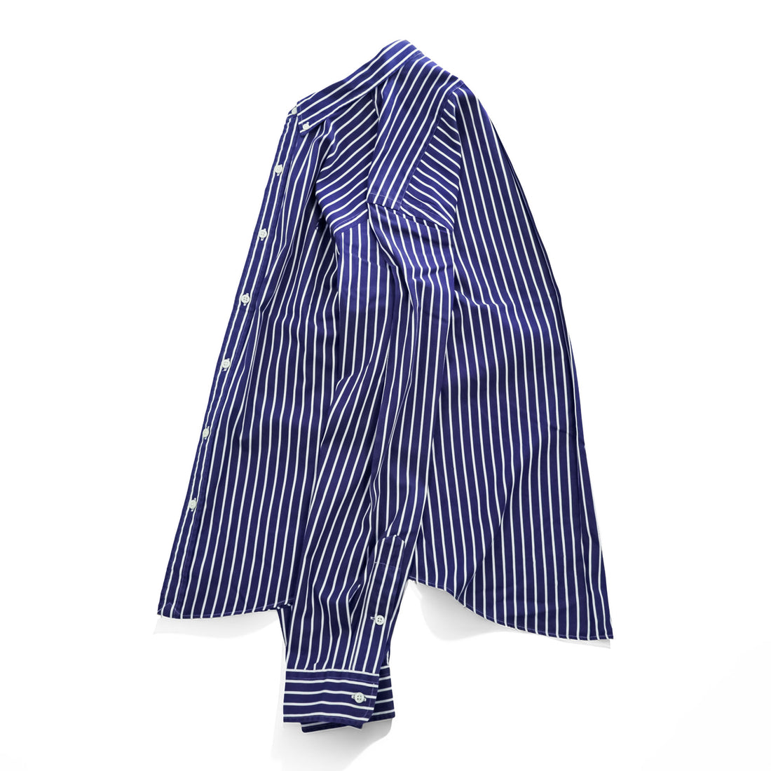 Polo Ralph Lauren 90年代 ヴィンテージ 長袖 ストライプ  ボタンダウンシャツ M ブルー SLIM FIT スモールポニー ロゴ 刺繍