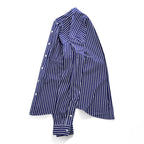 Polo Ralph Lauren 90年代 ヴィンテージ 長袖 ストライプ  ボタンダウンシャツ M ブルー SLIM FIT スモールポニー ロゴ 刺繍