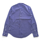 Polo Ralph Lauren 90年代 ヴィンテージ 長袖 ストライプ  ボタンダウンシャツ M ブルー SLIM FIT スモールポニー ロゴ 刺繍