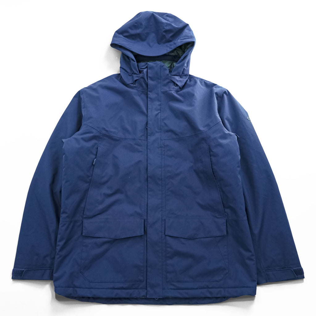 Mountain Hardwear Hooded Insulated Shell Jacket Navy Nylon Quilted Lining OM1575 Men’s XL/TG