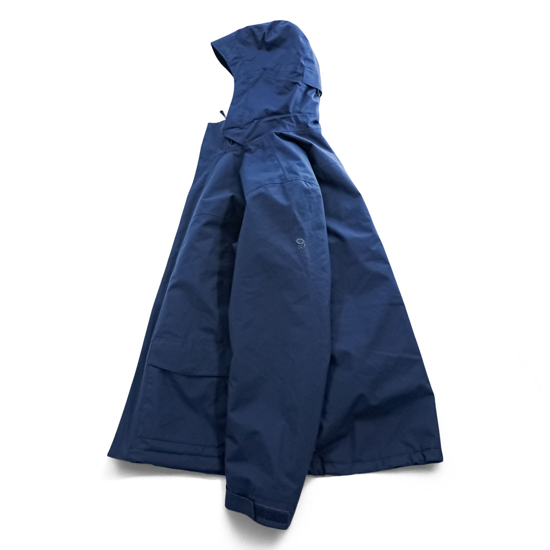 Mountain Hardwear Hooded Insulated Shell Jacket Navy Nylon Quilted Lining OM1575 Men’s XL/TG