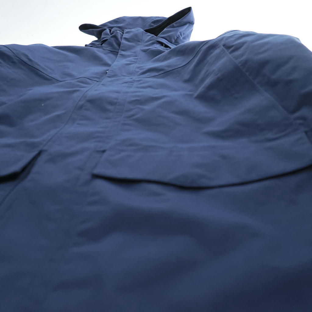 Mountain Hardwear Hooded Insulated Shell Jacket Navy Nylon Quilted Lining OM1575 Men’s XL/TG