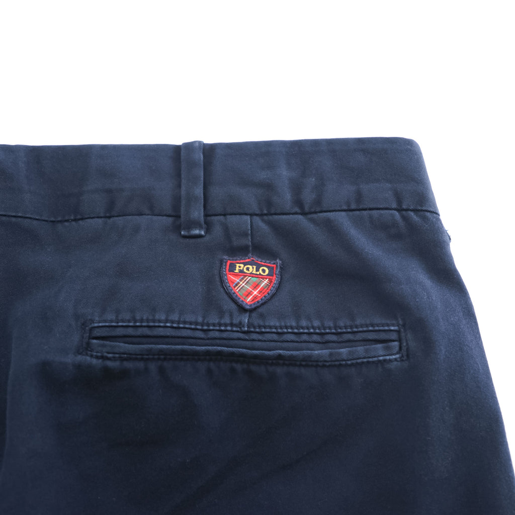 POLO GOLF Ralph Lauren 90年代 ヴィンテージ 2タック ワイド チノパンツ L ネイビー プリーツ FAIRWAY FIT PANT