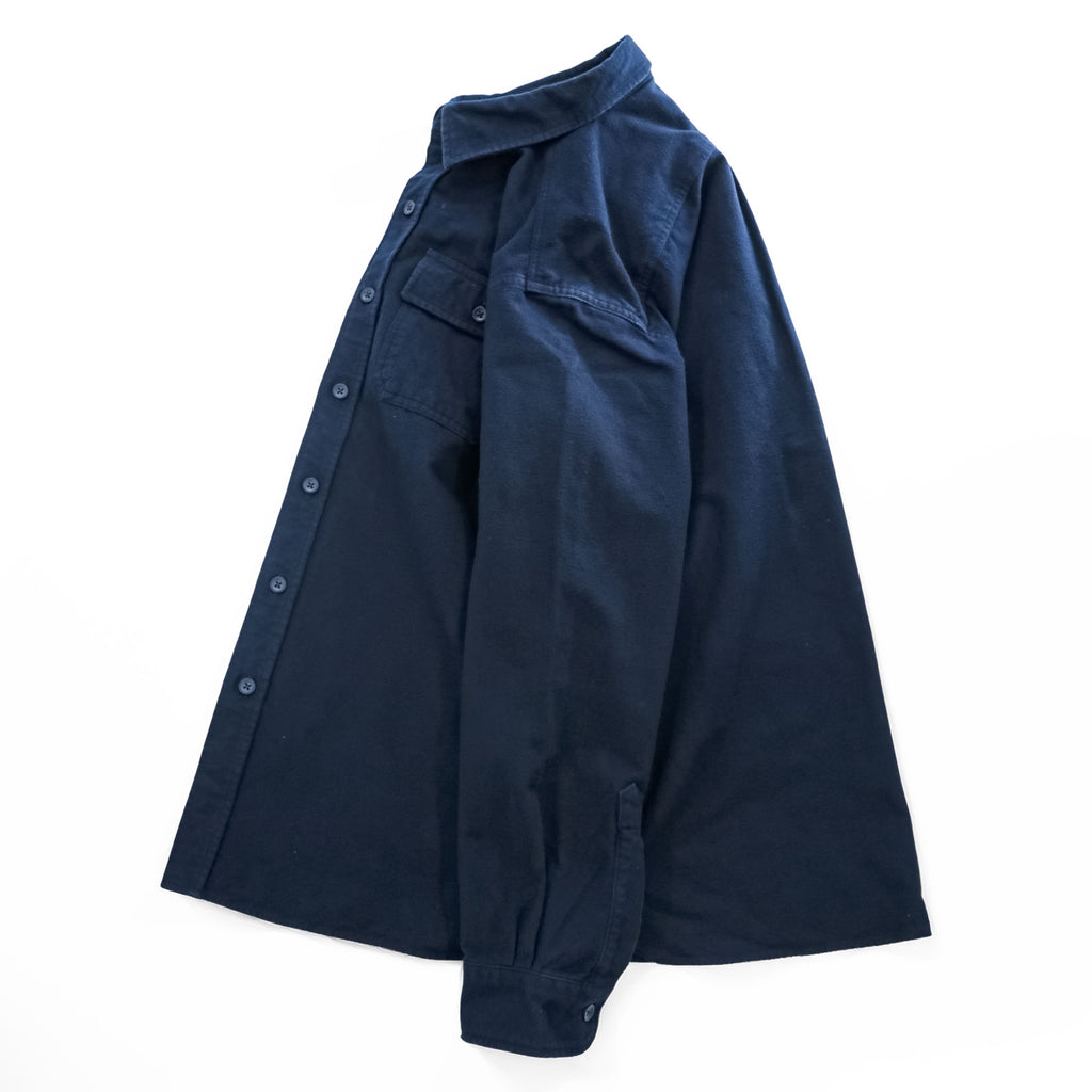 L.L.Bean シャモアクロス TRADITIONAL FIT 長袖 ワークシャツ L ネイビー コットン 187923