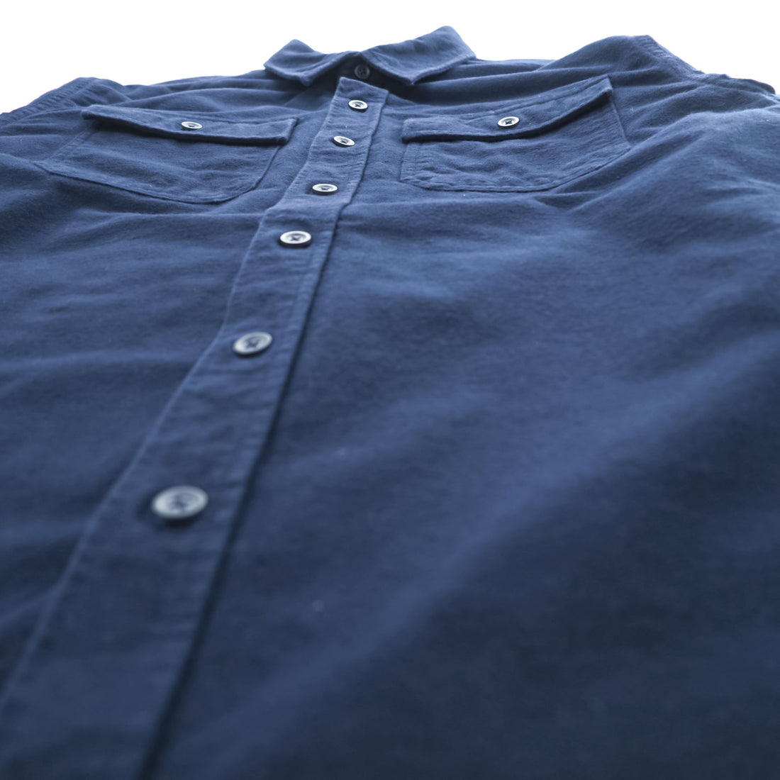 L.L.Bean シャモアクロス TRADITIONAL FIT 長袖 ワークシャツ L ネイビー コットン 187923