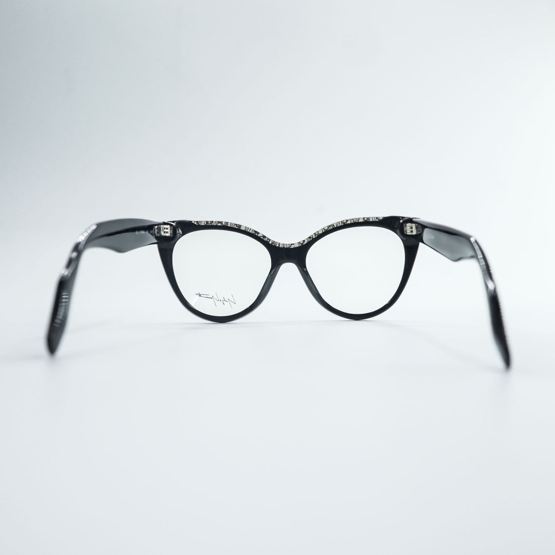 Yohji Yamamoto YY1034 019 Black Cat Eye Eyeglasses Frame 54-17-145