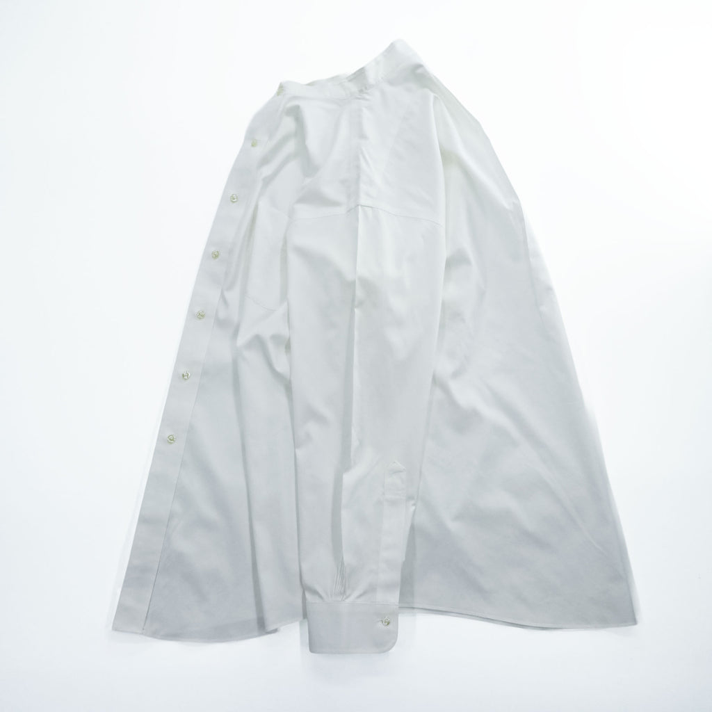 Brooks Brothers バンドカラー 長袖 シャツ XL ホワイト SLIM FIT ノンアイロン 胸ポケット