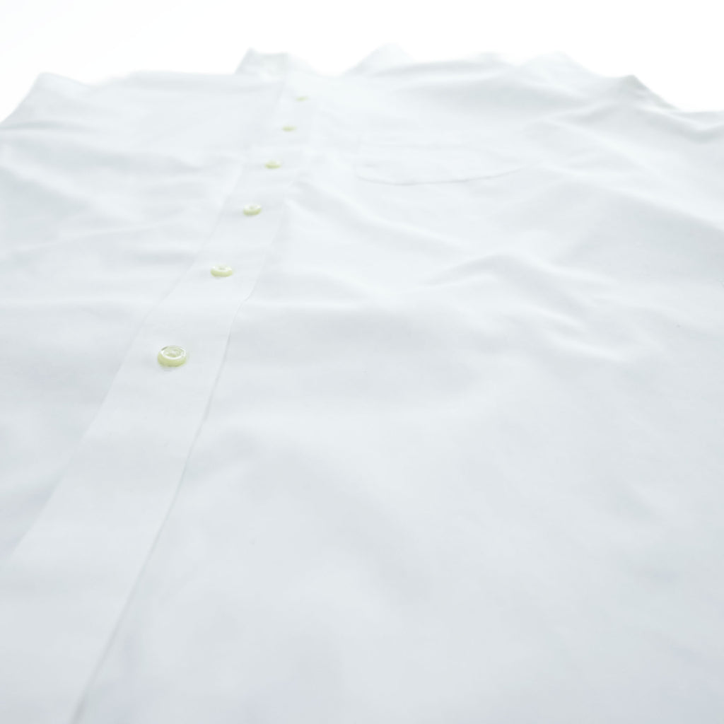 Brooks Brothers バンドカラー 長袖 シャツ XL ホワイト SLIM FIT ノンアイロン 胸ポケット