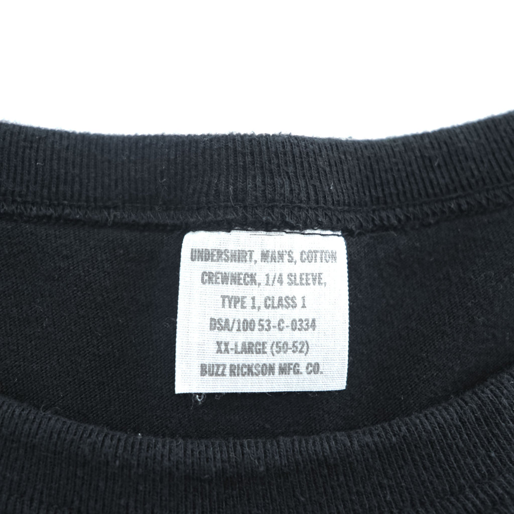 BUZZ RICKSON'S 日本製 クルーネック Tシャツ XXL ブラック TYPE1 CLASS1 ミリタリー ステンシル