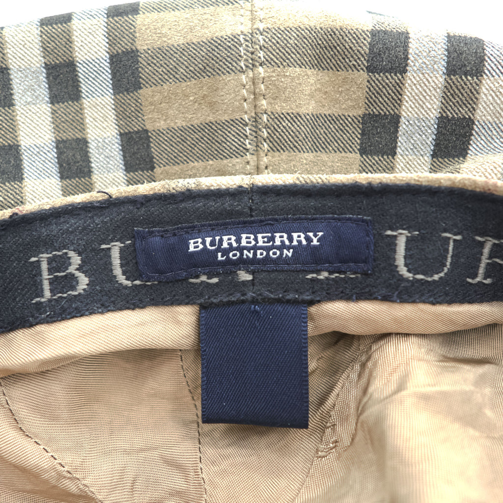 Burberry London Nova Check Newsboy Cap Baker Boy Flat Cap Beige Plaid Hat
