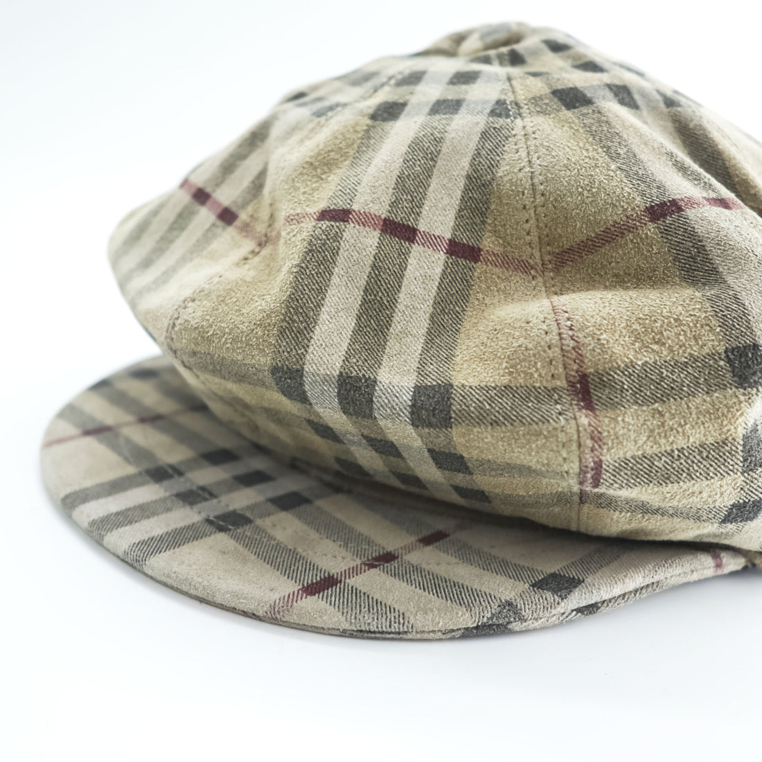 Burberry London Nova Check Newsboy Cap Baker Boy Flat Cap Beige Plaid Hat