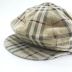 Burberry London Nova Check Newsboy Cap Baker Boy Flat Cap Beige Plaid Hat