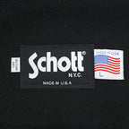 Schott NYC Hooded Duffle Coat Black Made in USA Wool Nylon Toggle Long Coat Size L