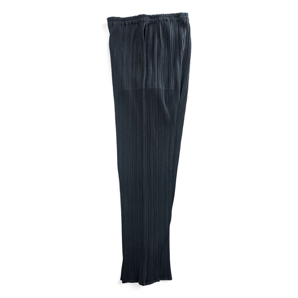 PLEATS PLEASE ISSEY MIYAKE 日本製 プリーツパンツ ストレート イージーパンツ FREE ブラック