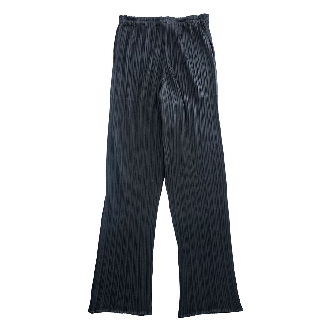 PLEATS PLEASE ISSEY MIYAKE 日本製 プリーツパンツ ストレート イージーパンツ FREE ブラック