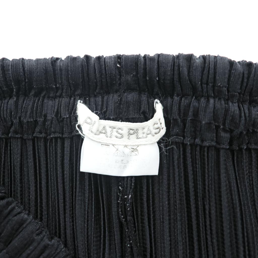 PLEATS PLEASE ISSEY MIYAKE 日本製 プリーツパンツ ストレート イージーパンツ FREE ブラック