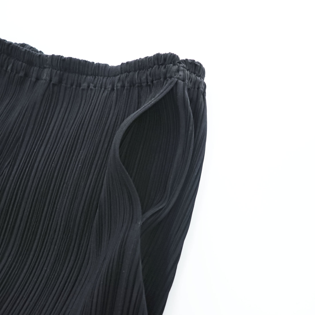PLEATS PLEASE ISSEY MIYAKE 日本製 プリーツパンツ ストレート イージーパンツ FREE ブラック