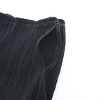 PLEATS PLEASE ISSEY MIYAKE 日本製 プリーツパンツ ストレート イージーパンツ FREE ブラック