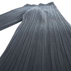 PLEATS PLEASE ISSEY MIYAKE 日本製 プリーツパンツ ストレート イージーパンツ FREE ブラック