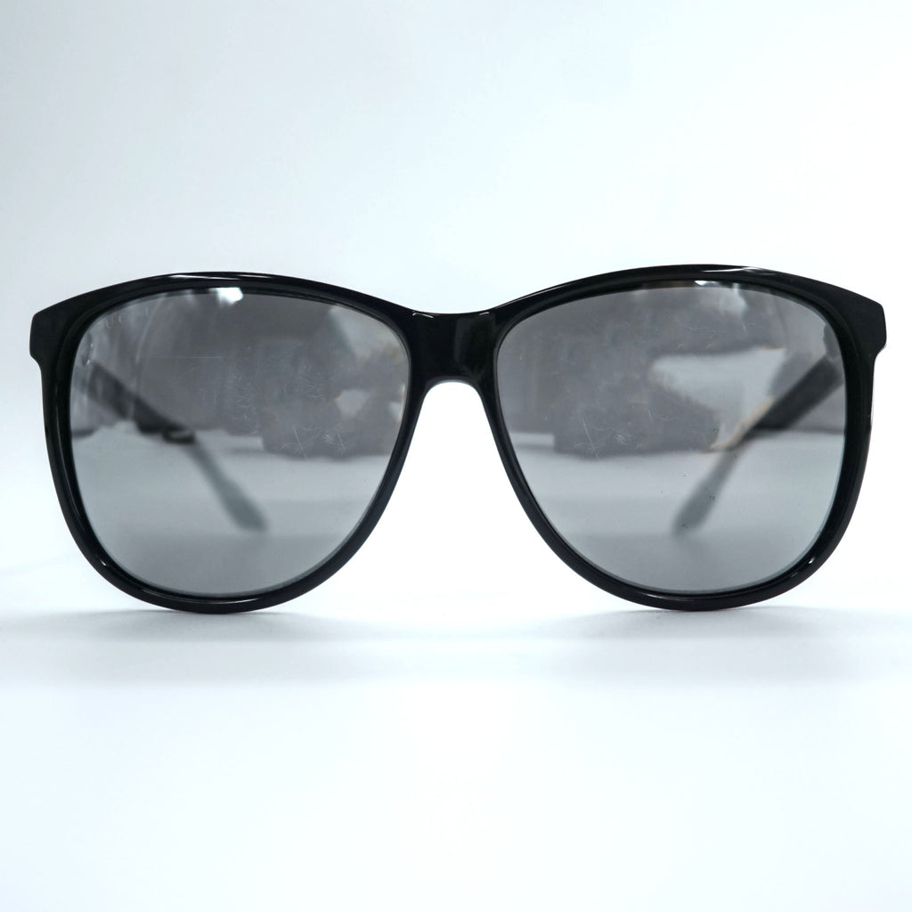 Gucci GG1636/S D28T4 Black Silver Mirror Sunglasses 57-13-135 Made in Italy