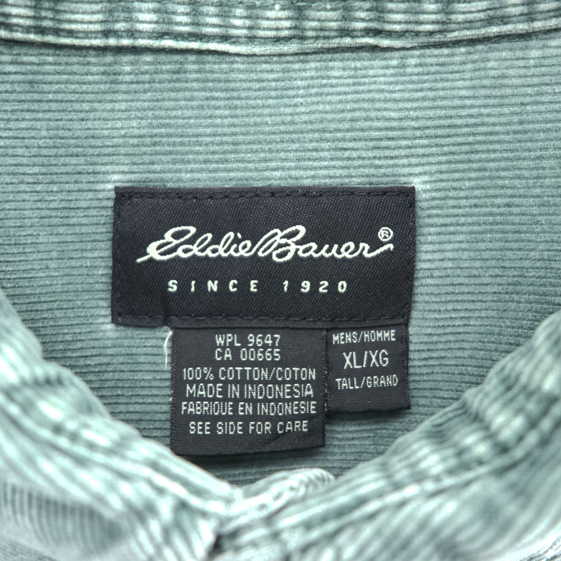 Eddie Bauer 00年代 ヴィンテージ 長袖 ボタンダウンシャツ XL コーデュロイ 胸ポケット ビッグサイズ