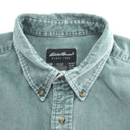 Eddie Bauer 00年代 ヴィンテージ 長袖 ボタンダウンシャツ XL コーデュロイ 胸ポケット ビッグサイズ